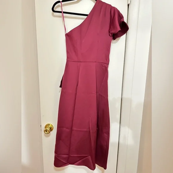 NWT Ted Baker London Ridah Waterfall One Shoulder Dress Size:0 US 2
